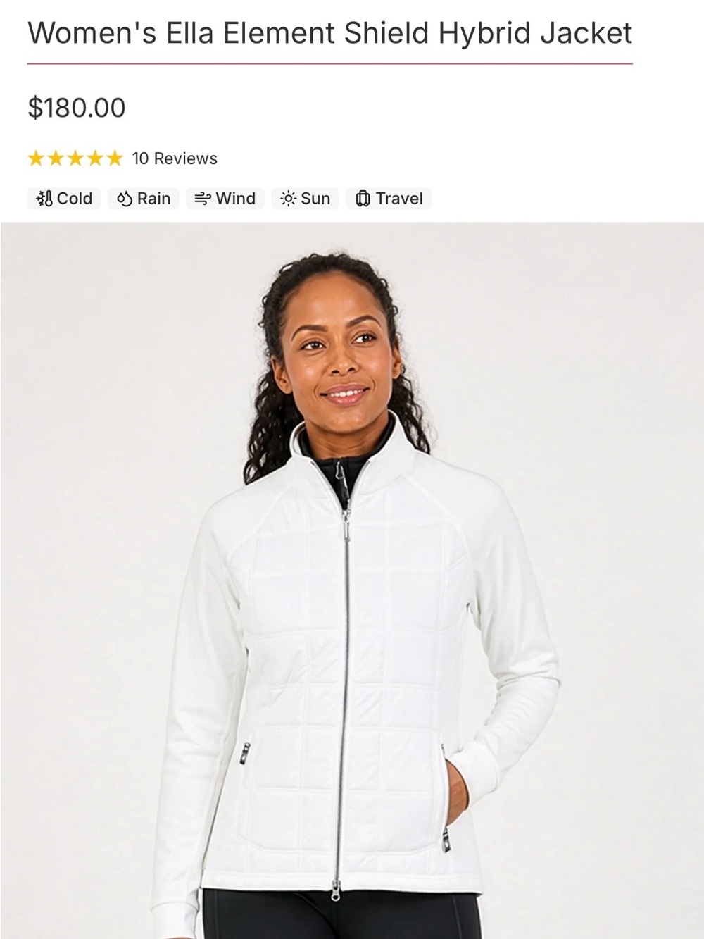 Sunice | Ella Element Shield Hybrid Jacket | Gray | Size Small